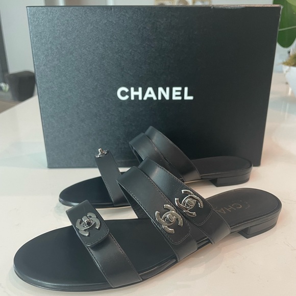 Authentic Chanel Calfskin Mules - Picture 2 of 7